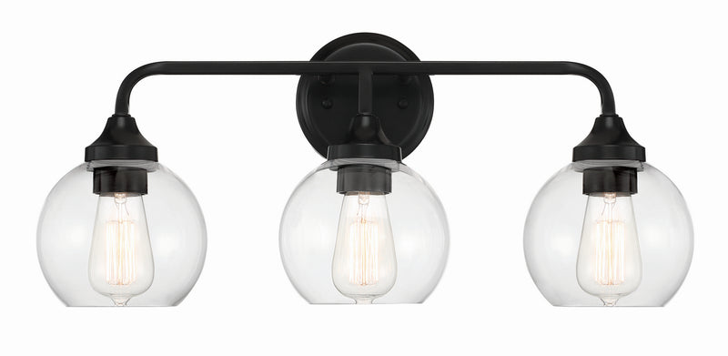 Craftmade 56203-FB Three Light Vanity, Flat Black