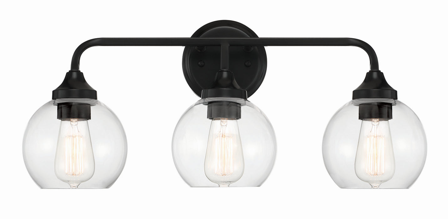 Craftmade 56203-FB Three Light Vanity, Flat Black