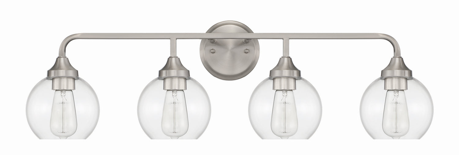 Craftmade 56204-BNK Four Light Vanity, Brushed Polished Nickel