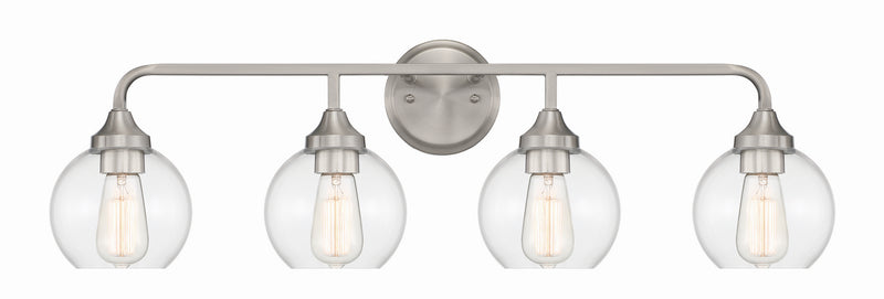 Craftmade 56204-BNK Four Light Vanity, Brushed Polished Nickel
