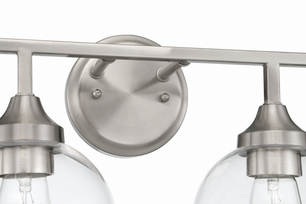 Craftmade 56204-BNK Four Light Vanity, Brushed Polished Nickel