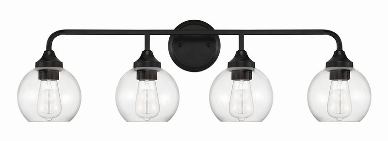 Craftmade 56204-FB Four Light Vanity, Flat Black