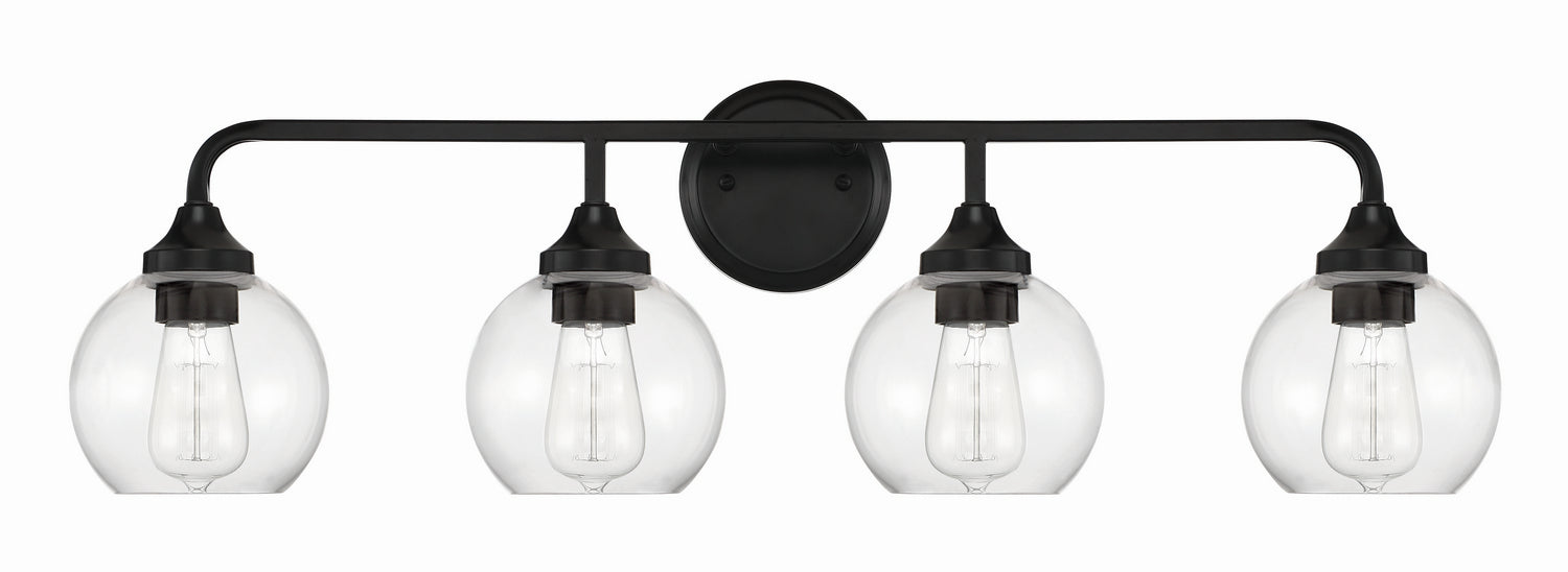 Craftmade 56204-FB Four Light Vanity, Flat Black