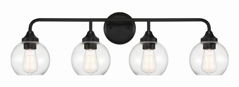 Craftmade 56204-FB Four Light Vanity, Flat Black