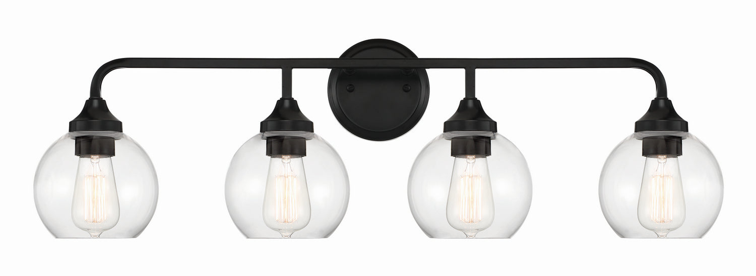 Craftmade 56204-FB Four Light Vanity, Flat Black