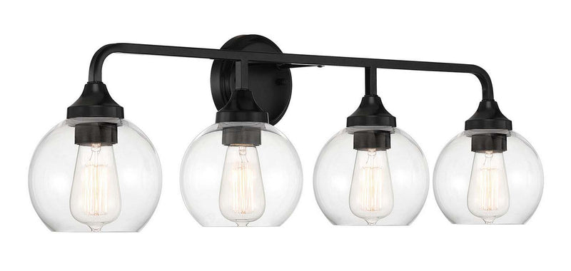 Craftmade 56204-FB Four Light Vanity, Flat Black