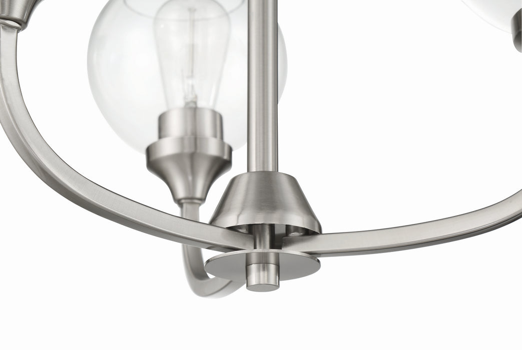 Craftmade 56223-BNK Three Light Chandelier, Brushed Polished Nickel