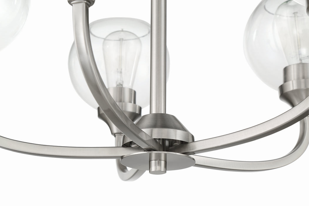 Craftmade 56225-BNK Five Light Chandelier, Brushed Polished Nickel