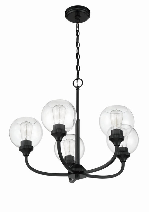 Craftmade 56225-FB Five Light Chandelier, Flat Black
