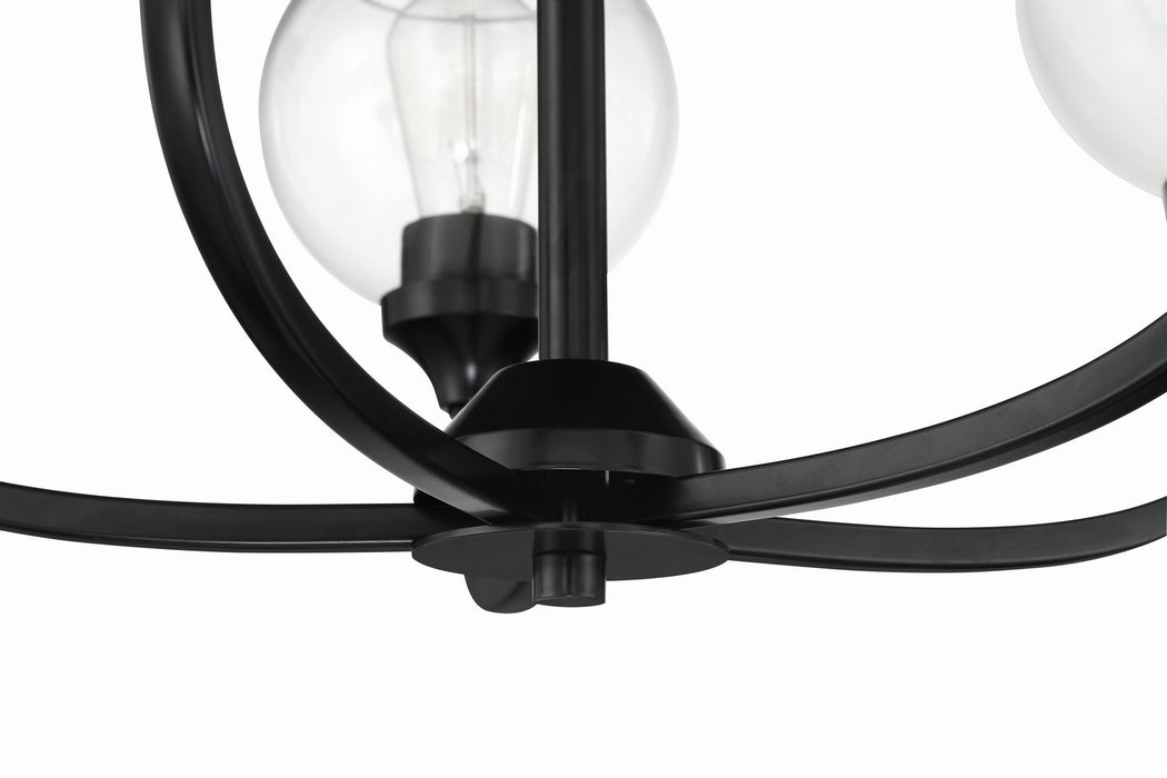 Craftmade 56225-FB Five Light Chandelier, Flat Black