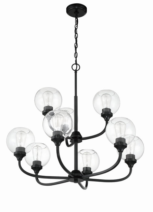 Craftmade 56229-FB Nine Light Chandelier, Flat Black