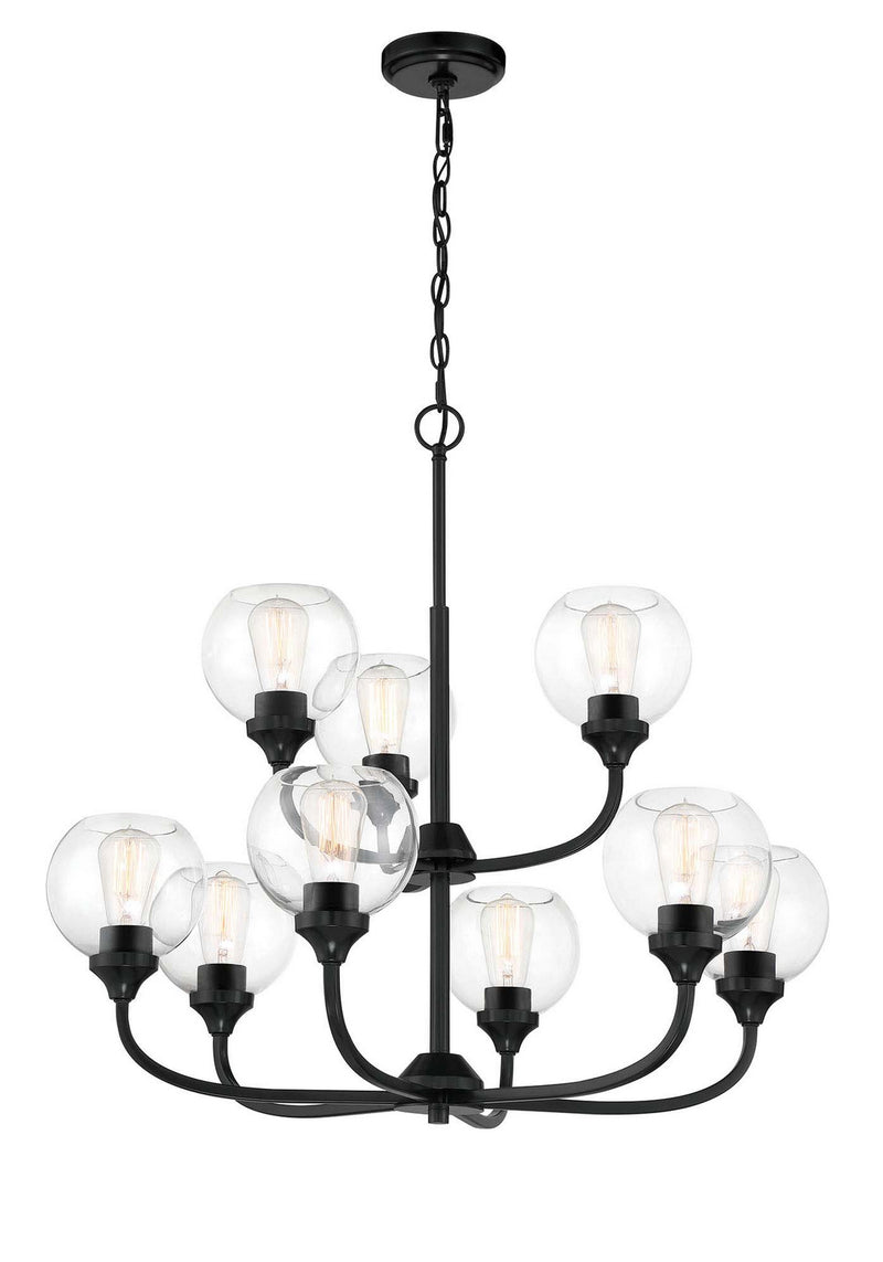Craftmade 56229-FB Nine Light Chandelier, Flat Black