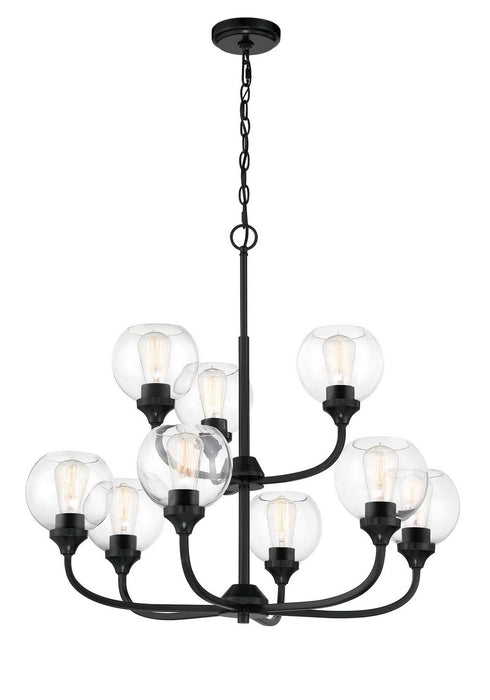 Craftmade 56229-FB Nine Light Chandelier, Flat Black