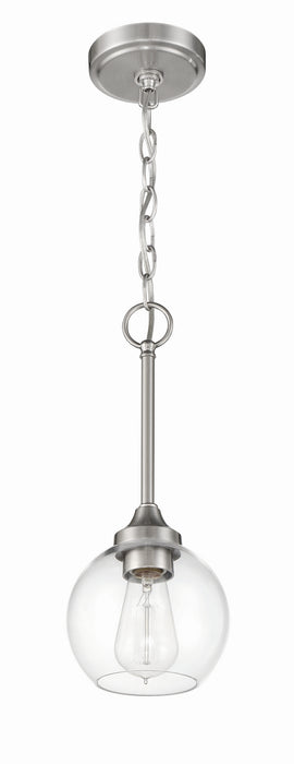 Craftmade 56291-BNK One Light Mini Pendant, Brushed Polished Nickel