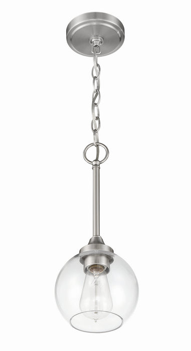 Craftmade 56291-BNK One Light Mini Pendant, Brushed Polished Nickel
