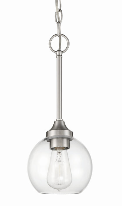 Craftmade 56291-BNK One Light Mini Pendant, Brushed Polished Nickel