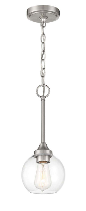 Craftmade 56291-BNK One Light Mini Pendant, Brushed Polished Nickel