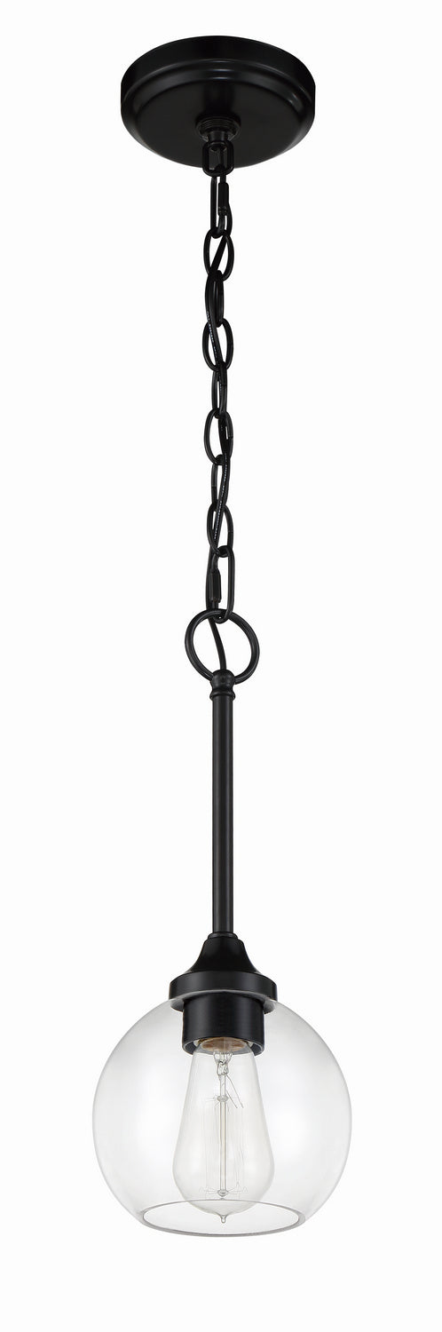 Craftmade 56291-FB One Light Mini Pendant, Flat Black