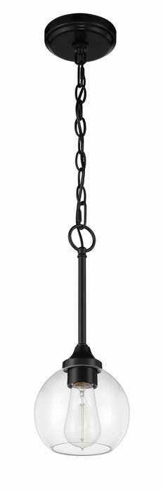 Craftmade 56291-FB One Light Mini Pendant, Flat Black