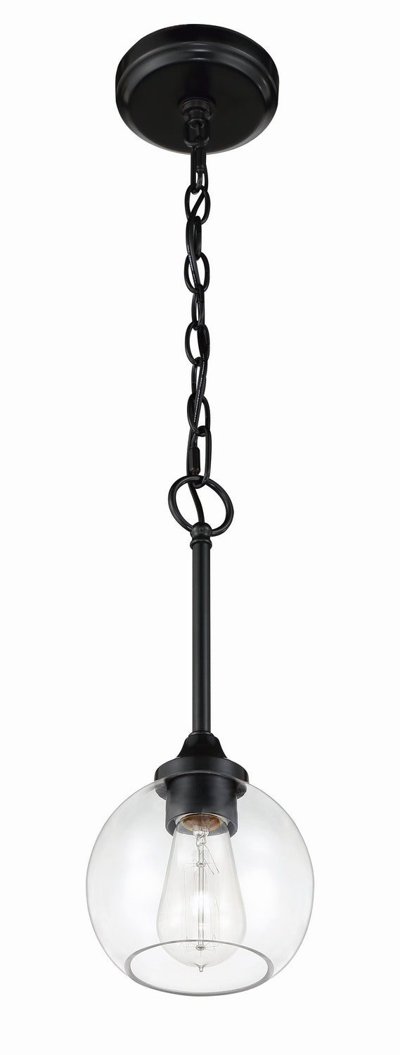 Craftmade 56291-FB One Light Mini Pendant, Flat Black