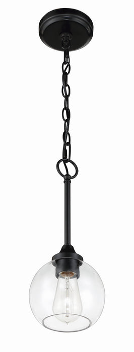 Craftmade 56291-FB One Light Mini Pendant, Flat Black