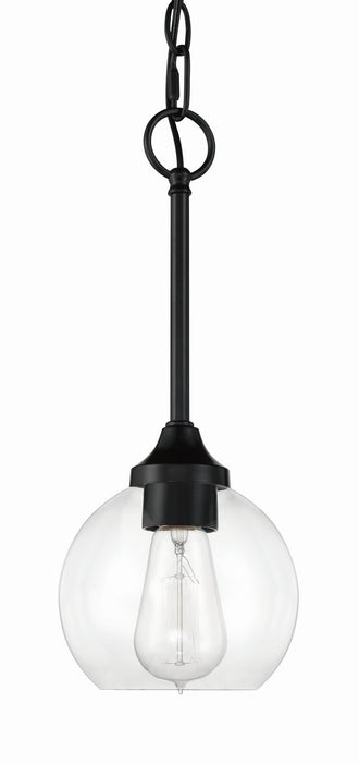 Craftmade 56291-FB One Light Mini Pendant, Flat Black