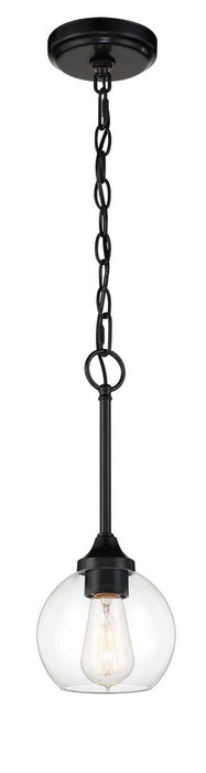 Craftmade 56291-FB One Light Mini Pendant, Flat Black