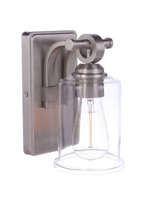 Craftmade 56401-BNK One Light Wall Sconce, Brushed Polished Nickel