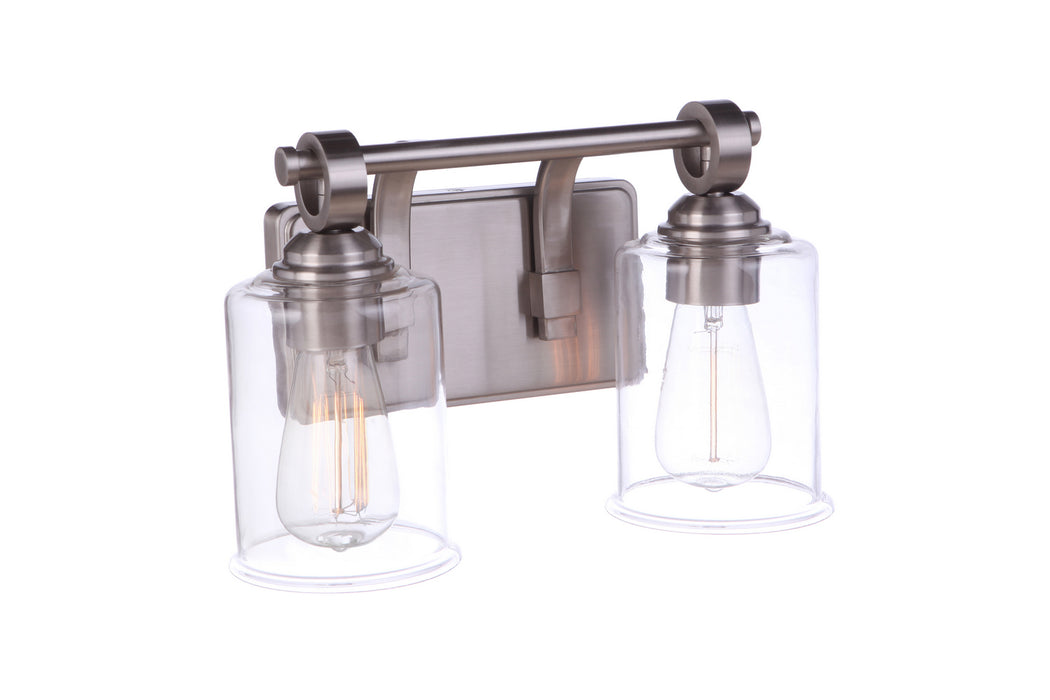 Craftmade 56402-BNK Two Light Vanity, Brushed Polished Nickel
