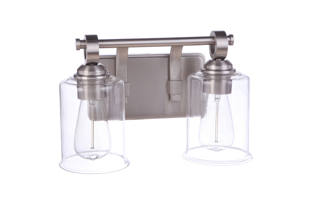 Craftmade 56402-BNK Two Light Vanity, Brushed Polished Nickel