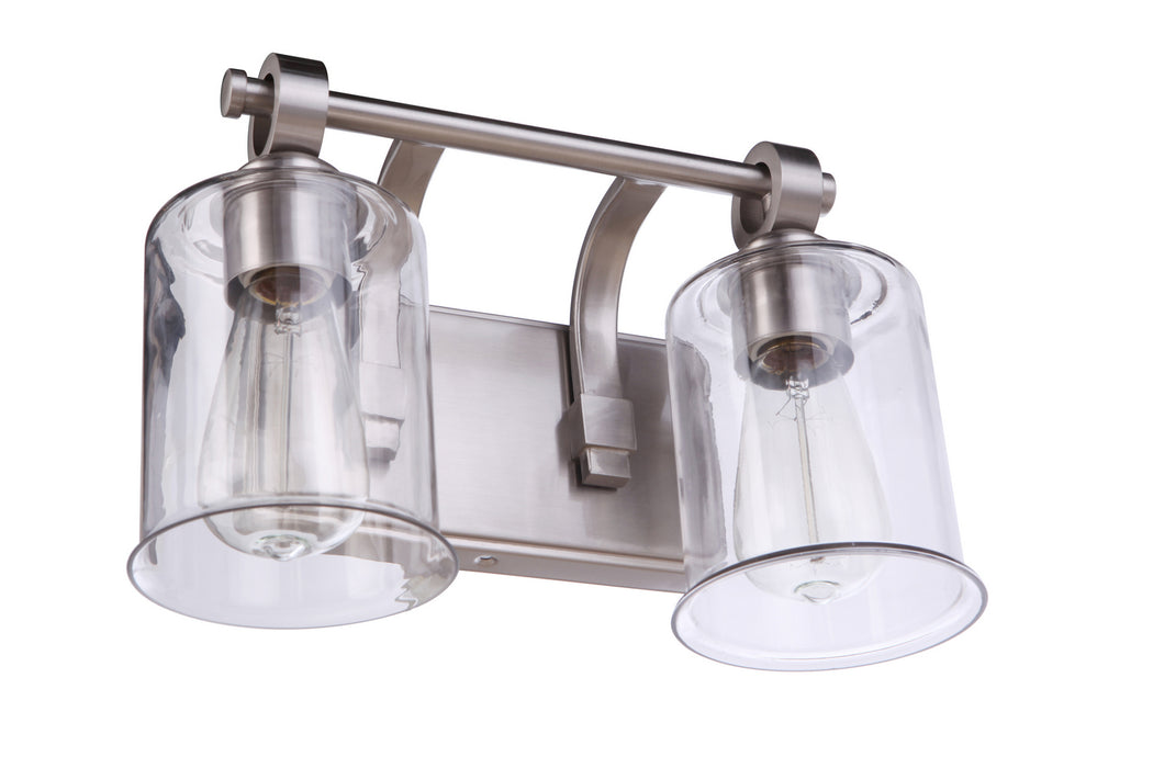 Craftmade 56402-BNK Two Light Vanity, Brushed Polished Nickel