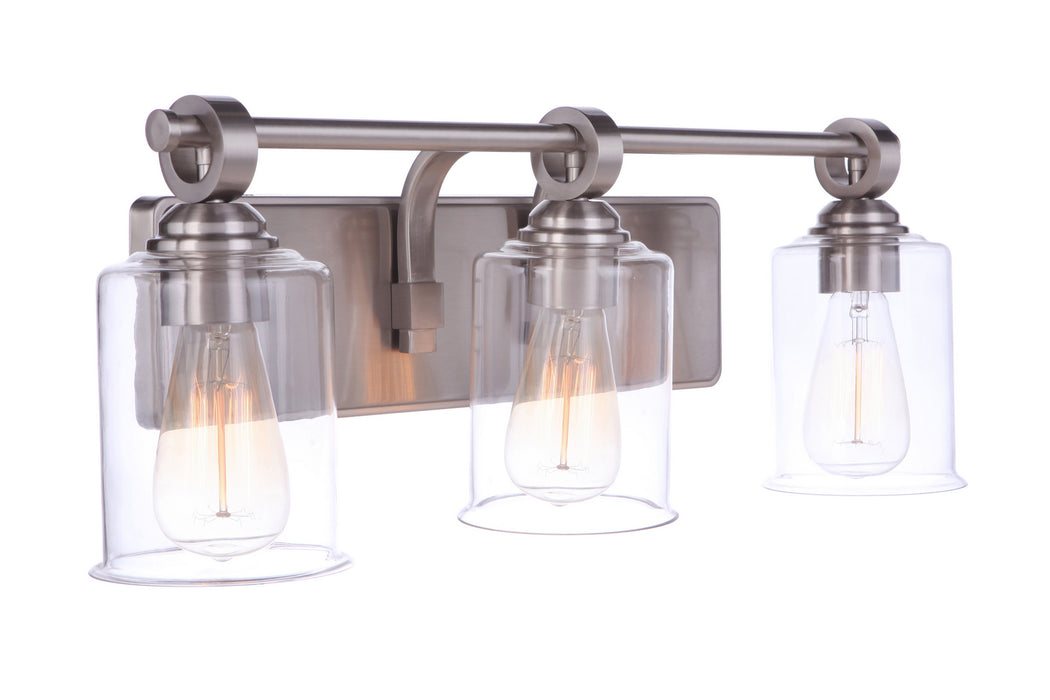 Craftmade 56403-BNK Three Light Vanity, Brushed Polished Nickel