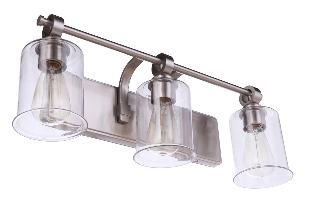 Craftmade 56403-BNK Three Light Vanity, Brushed Polished Nickel