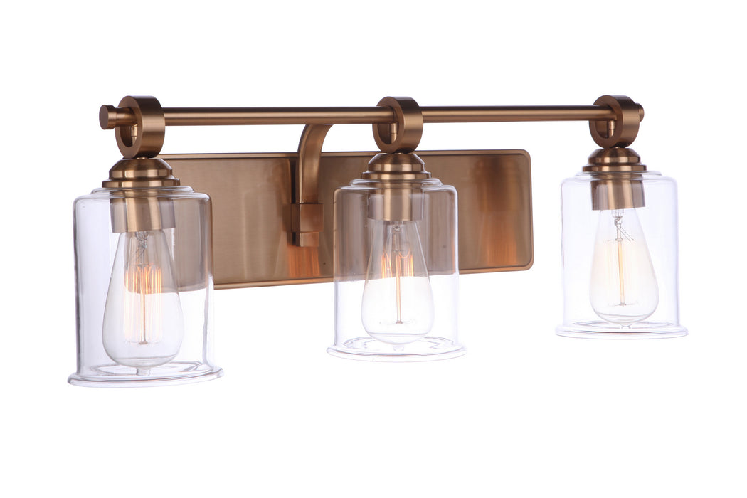 Craftmade 56403-SB Three Light Vanity, Satin Brass