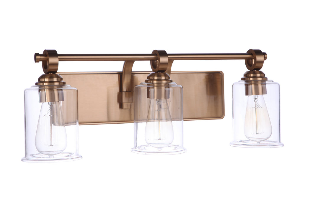 Craftmade 56403-SB Three Light Vanity, Satin Brass