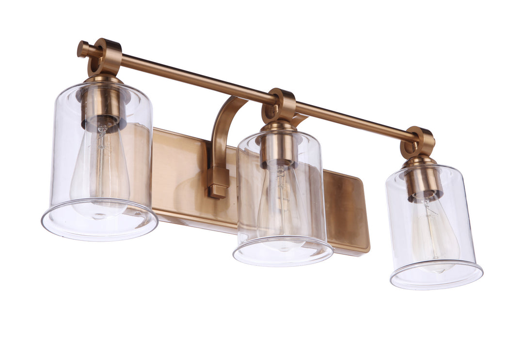 Craftmade 56403-SB Three Light Vanity, Satin Brass