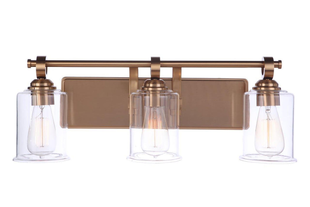 Craftmade 56403-SB Three Light Vanity, Satin Brass