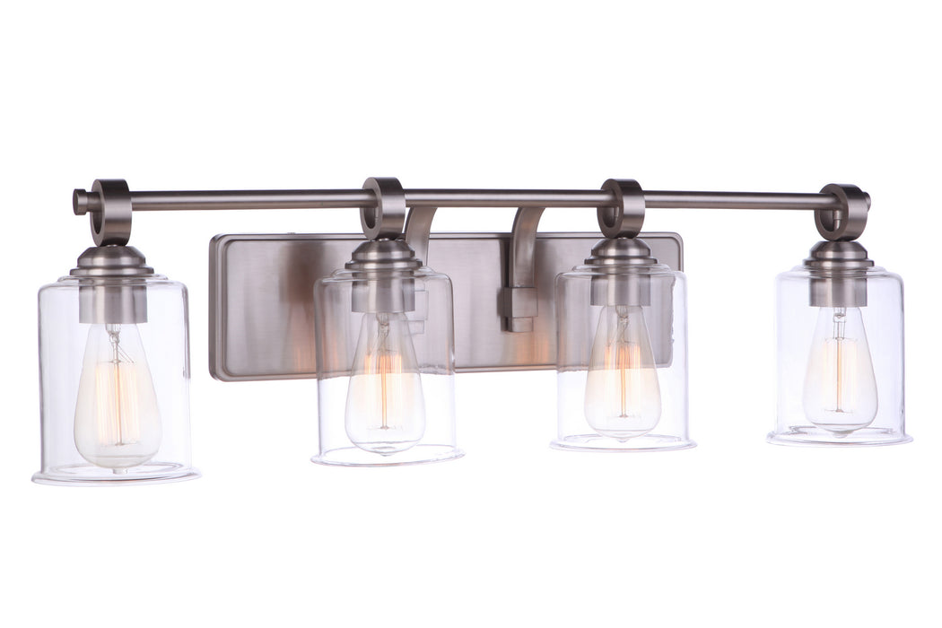Craftmade 56404-BNK Four Light Vanity, Brushed Polished Nickel
