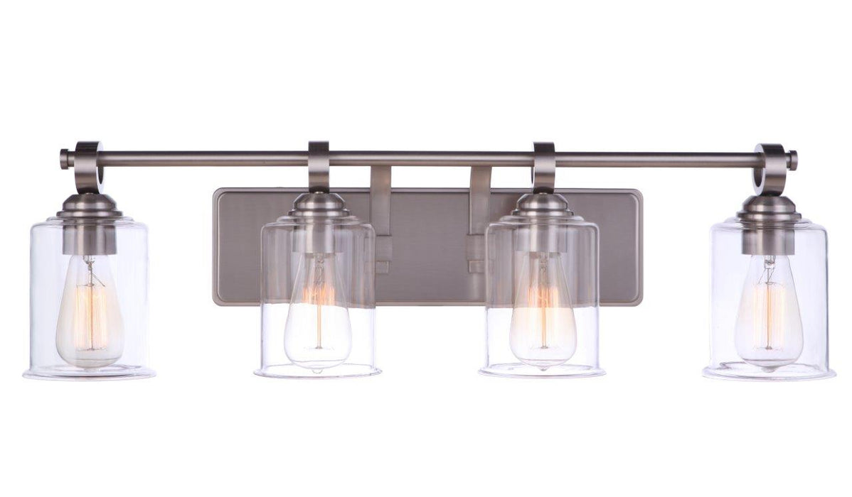 Craftmade 56404-BNK Four Light Vanity, Brushed Polished Nickel