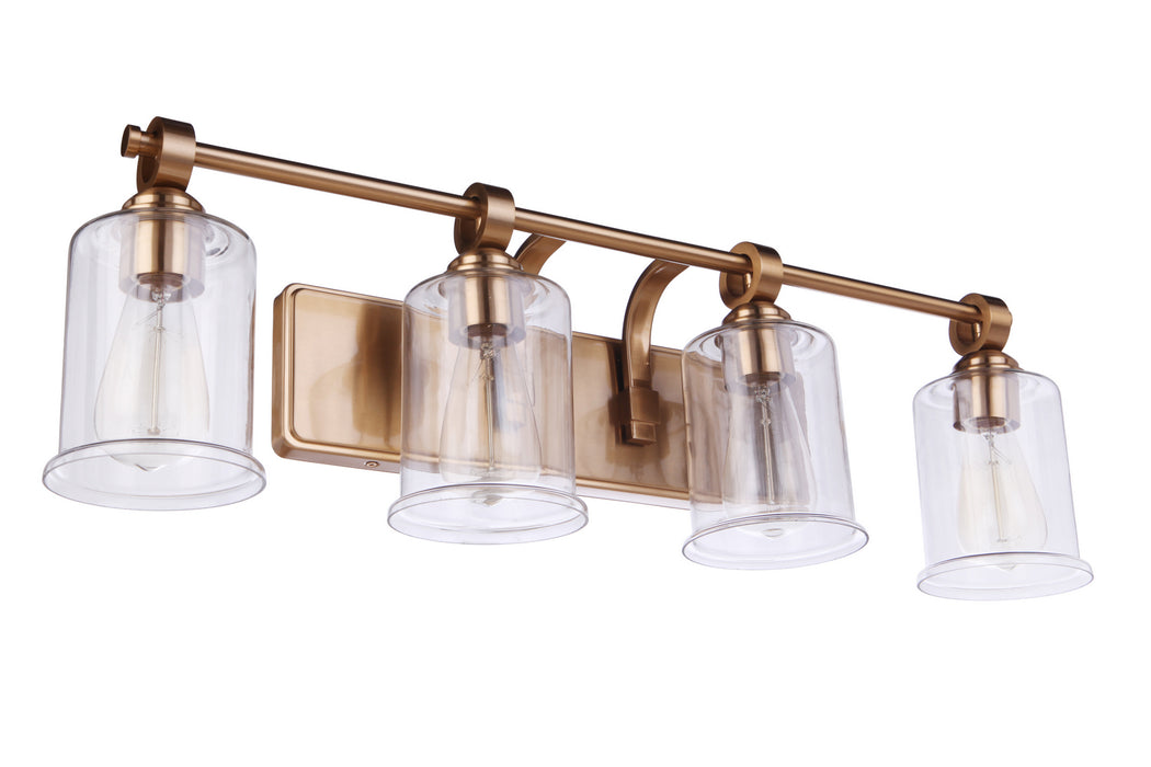 Craftmade 56404-SB Four Light Vanity, Satin Brass