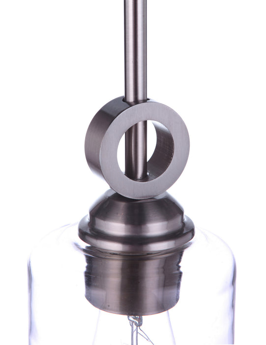Craftmade 56491-BNK One Light Mini Pendant, Brushed Polished Nickel