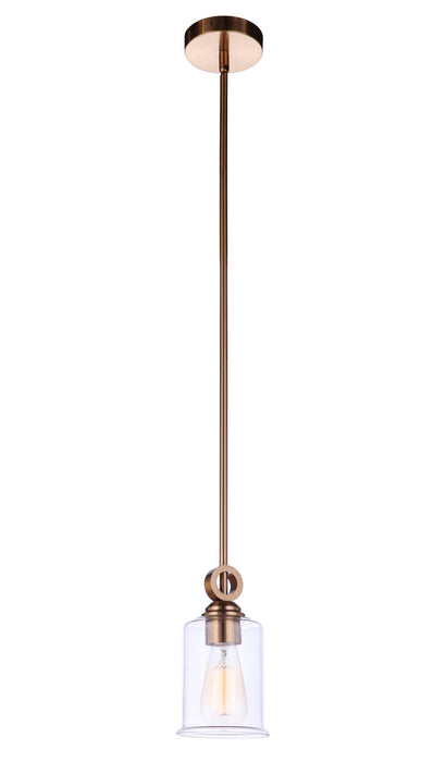 Craftmade 56491-SB One Light Mini Pendant, Satin Brass