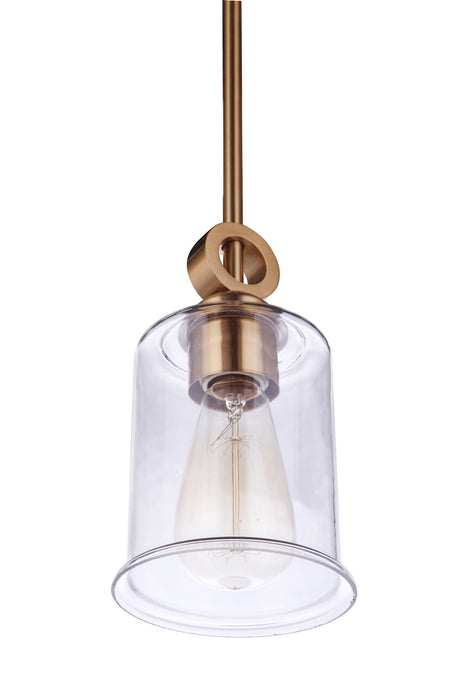 Craftmade 56491-SB One Light Mini Pendant, Satin Brass