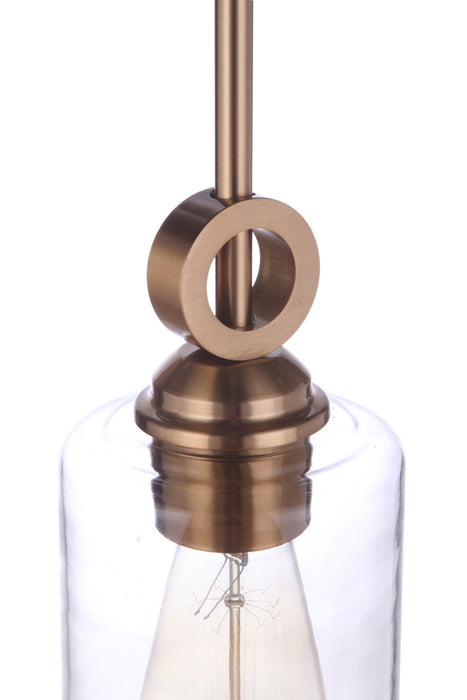 Craftmade 56491-SB One Light Mini Pendant, Satin Brass
