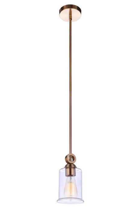 Craftmade 56491-SB One Light Mini Pendant, Satin Brass