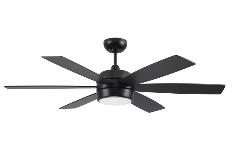 Craftmade TRV52FB6 52"Ceiling Fan, Flat Black