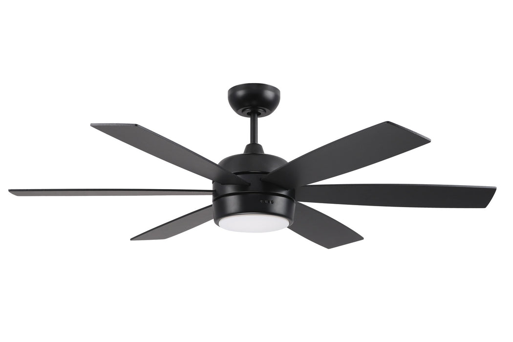 Craftmade TRV52FB6 52"Ceiling Fan, Flat Black