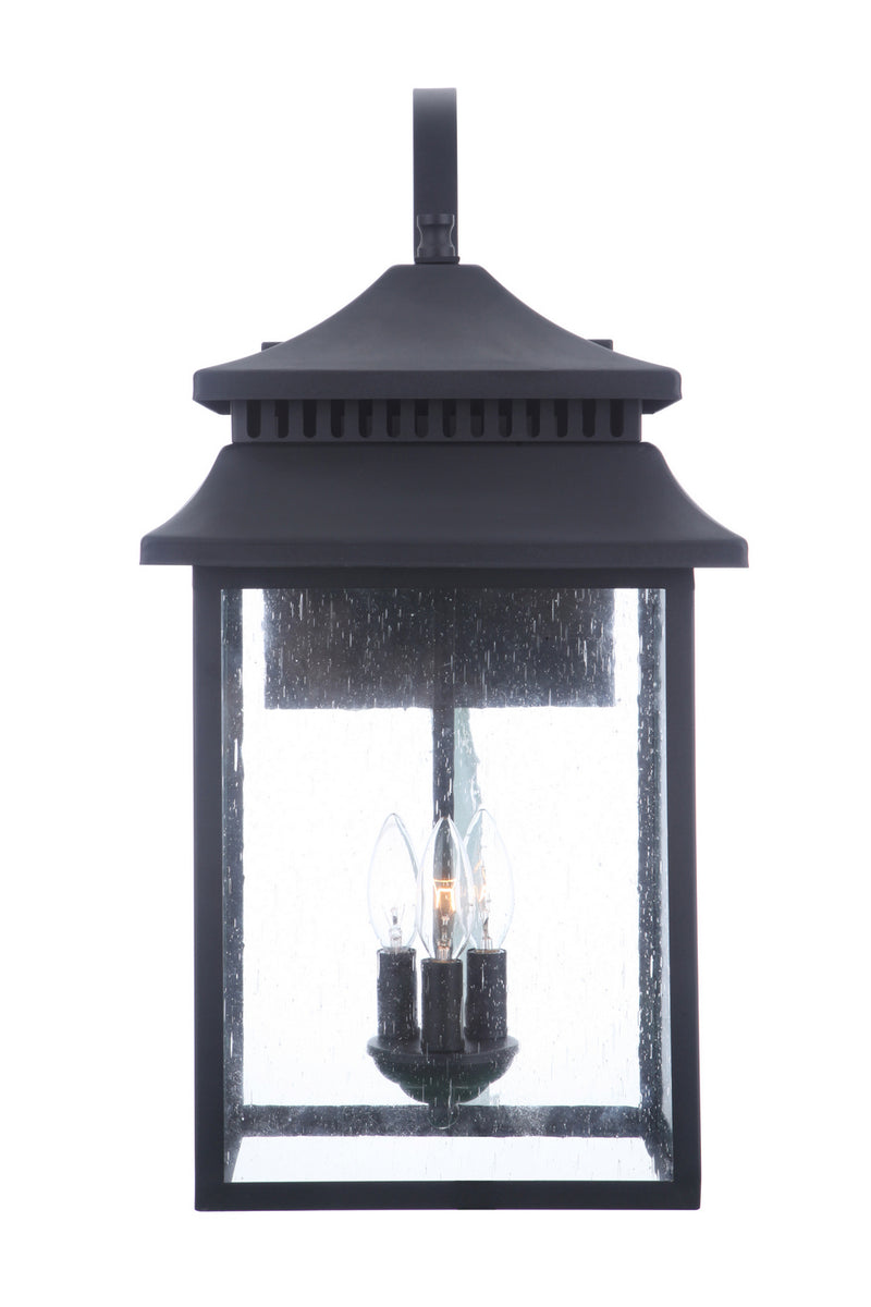 Craftmade ZA3134-TB Three Light Outdoor Wall Mount, Textured Black