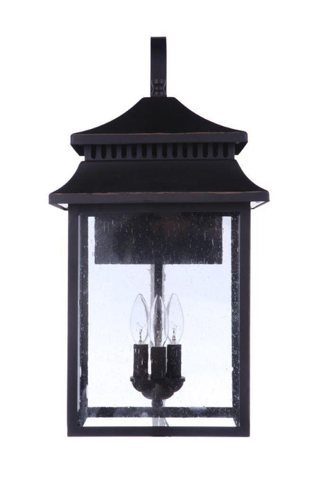 Craftmade ZA3134-TB Three Light Outdoor Wall Mount, Textured Black