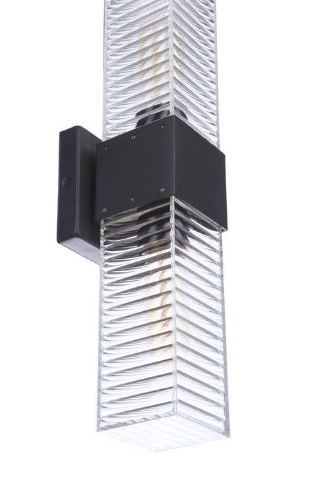 Craftmade ZA4500-MN Two Light Outdoor Wall Mount, Midnight